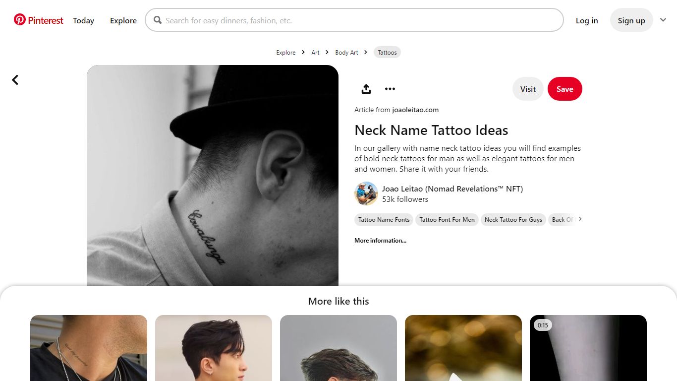 Neck Name Tattoo Ideas | Small neck tattoos, Best neck tattoos, Neck ...